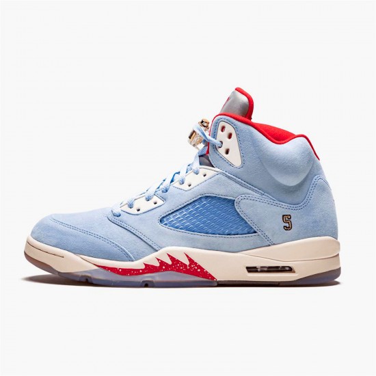 Stockx Air Jordan 5 Retro Trophy Room Ice Blue Ice University Red Sail M CI1899 400 AJ5 Sneakers