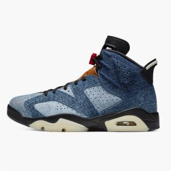 Stockx Air Jordan 6 Retro Washed Denim 384664 060 Sail Varsity Red AJ6 Black Sneakers