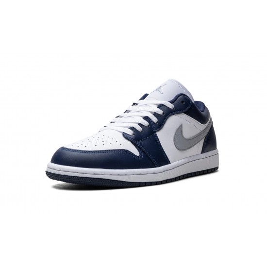 Nike Air Jordan 1 Low Mens Midnight Navy 553558-141 Shoes