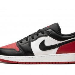 Nike Air Jordan 1 Low GradeSchool BRED TOE 553560-161 Shoes